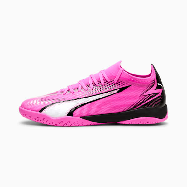 ULTRA MATCH Men's Indoor Court Shoes, Poison Pink-PUMA White-PUMA Black, extralarge-IND