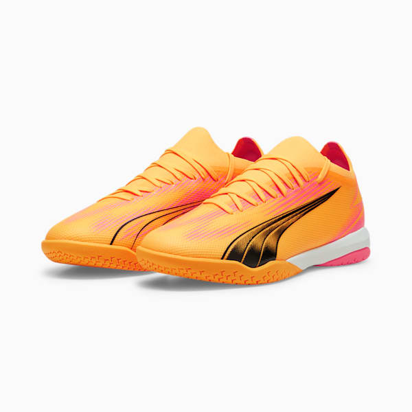 Tacos de fútbol para hombre ULTRA MATCH IT, Sun Stream-PUMA Black-Sunset Glow, extralarge