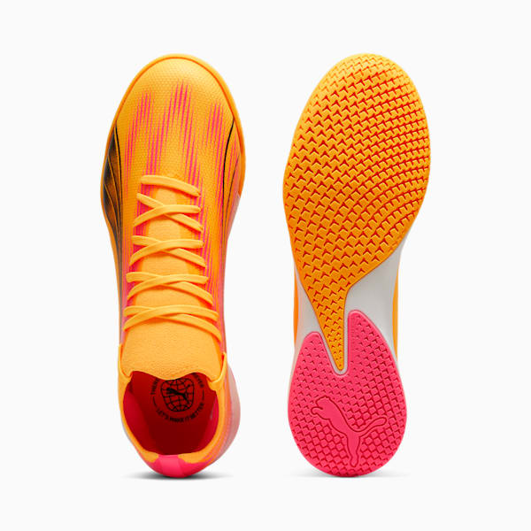 Tacos de fútbol para hombre ULTRA MATCH IT, Sun Stream-PUMA Black-Sunset Glow, extralarge