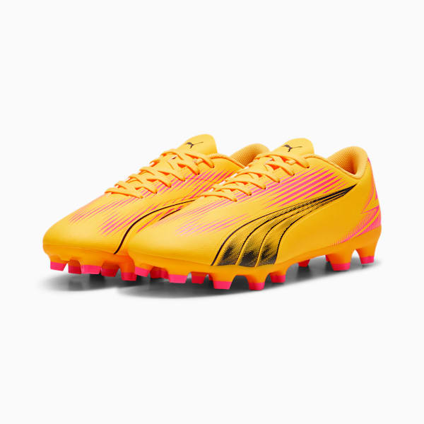 Tacos de fútbol para hombre ULTRA PLAY FG/AG, Sun Stream-PUMA Black-Sunset Glow, extralarge