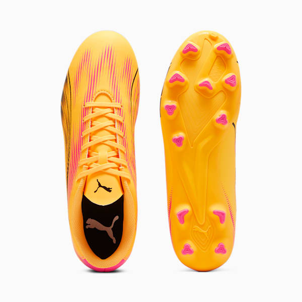 ULTRA PLAY Firm Ground/Artificial Ground Men's Soccer Cleats, Sun Stream-PUMA Black-Sunset Glow, extralarge