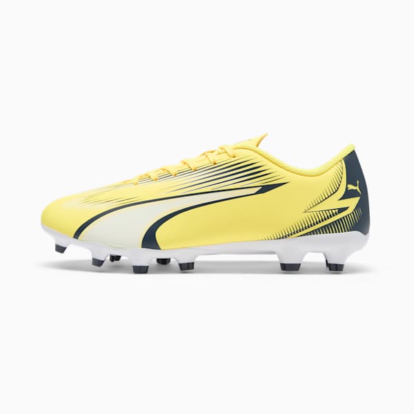 Tacos de fútbol para hombre ULTRA PLAY FG/AG, Yellow Blaze-PUMA Navy-PUMA White, extralarge