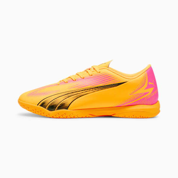 ULTRA PLAY Indoor Training Men's Soccer Cleats, Sun Stream-PUMA Black-Sunset Glow, extralarge