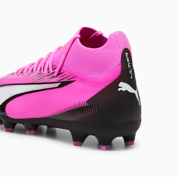 ULTRA PRO Firm Ground/Artificial Ground Big Kids' Soccer Cleats, Poison Pink-PUMA White-PUMA Black, extralarge
