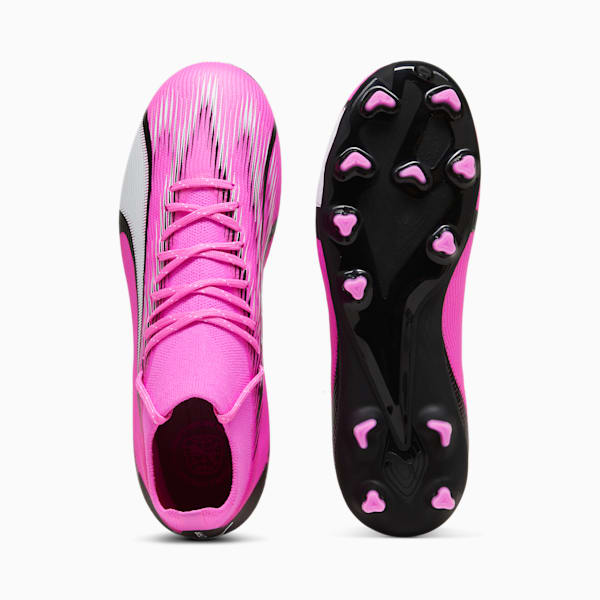 ULTRA PRO FG/AG Big Kids' Soccer Cleats, Poison Pink-PUMA White-PUMA Black, extralarge