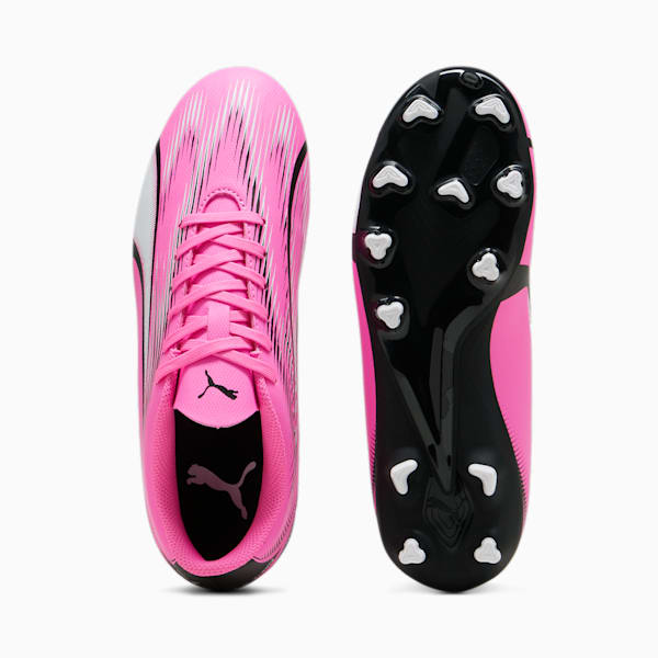 ULTRA PLAY Firm Ground/Artificial Ground Big Kids' Soccer Cleats, Poison Pink-PUMA White-PUMA Black, extralarge