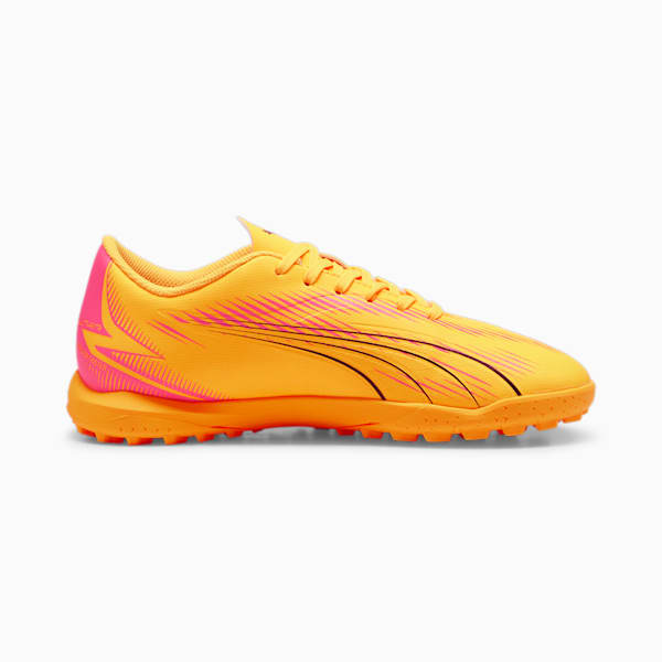 ULTRA PLAY Turf Trainer Big Kids' Soccer Cleats, Sun Stream-PUMA Black-Sunset Glow, extralarge