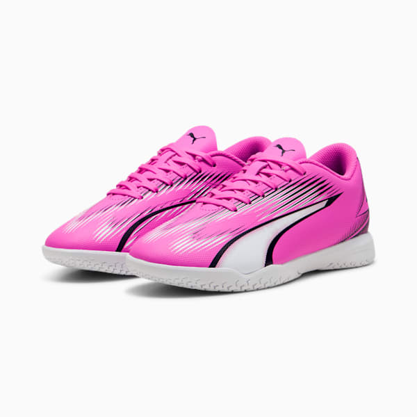 ULTRA PLAY IT Big Kids' Soccer Cleats, Poison Pink-PUMA White-PUMA Black, extralarge