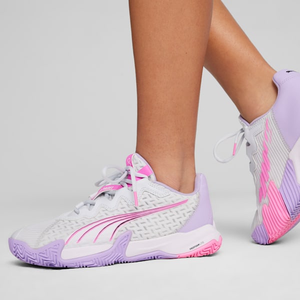 Tenis de pádel para mujer NOVA Elite, Silver Mist-PUMA White-Vivid Violet, extralarge