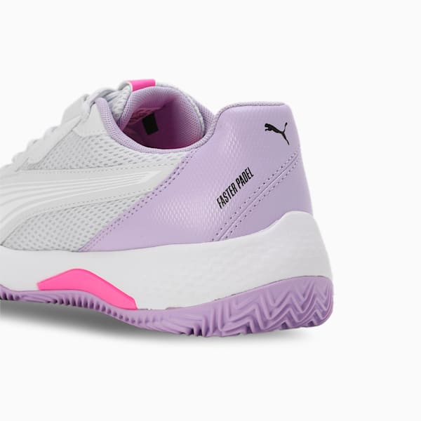 NOVA Court Women's Padel Shoes, Silver Mist-PUMA White-Vivid Violet, extralarge-IND