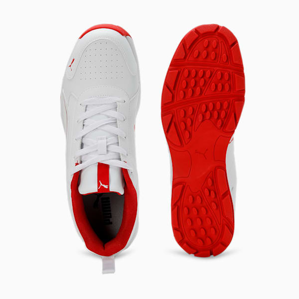 Cricket Classic Cat Men's Shoes, PUMA White-Grey Dawn-Red Blast, extralarge-IND