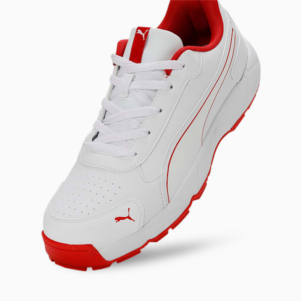 Cricket Classic Cat Men's Shoes, PUMA White-Grey Dawn-Red Blast, extralarge-IND