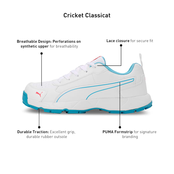 Cricket Classic Cat Men's Shoes, PUMA White-Ethereal Blue, extralarge-IND
