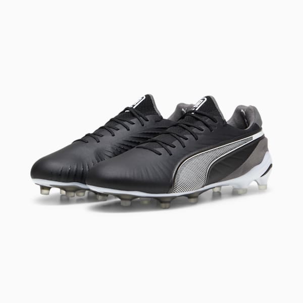 KING ULTIMATE FG/AG Football Boots, PUMA Black-PUMA White-Cool Dark Gray, extralarge-IND