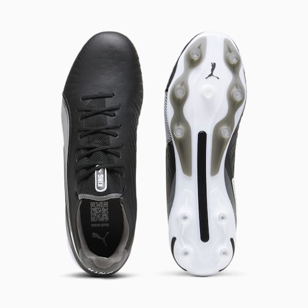 KING ULTIMATE FG/AG Football Boots, PUMA Black-PUMA White-Cool Dark Gray, extralarge-IND