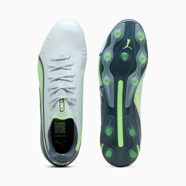 KING ULTIMATE Firm Ground/Artificial Ground Men's Soccer Cleats, Frosted Dew-Fizzy Apple-Gray Skies, extralarge