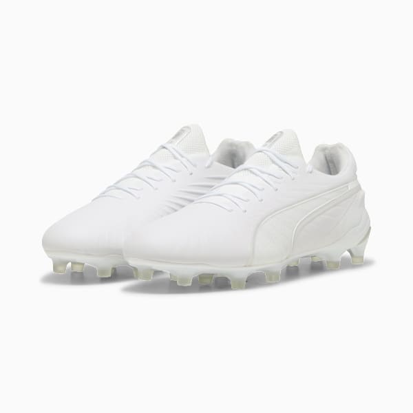 KING ULTIMATE FG/AG Football Boots Unisex, PUMA White-PUMA Silver, extralarge-GBR