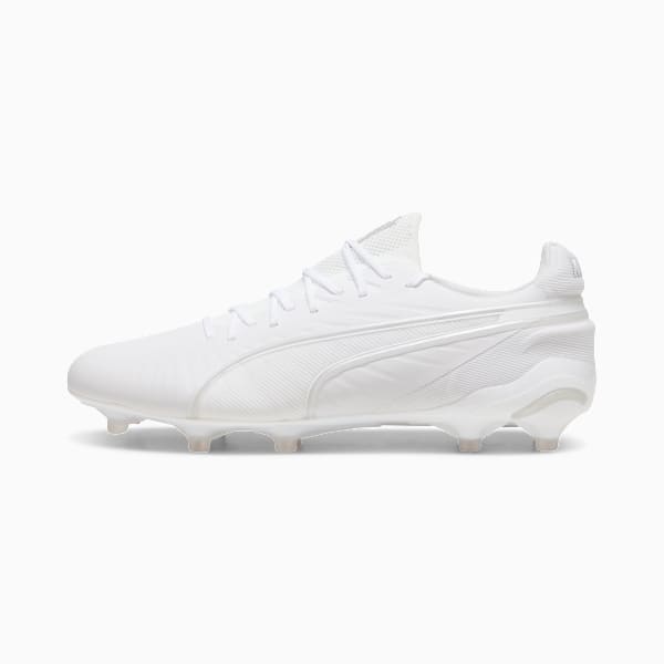 KING ULTIMATE FG/AG Football Boots Unisex, PUMA White-PUMA Silver, extralarge-GBR