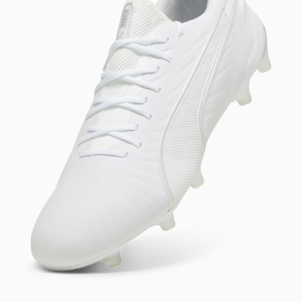 KING ULTIMATE FG/AG Football Boots Unisex, PUMA White-PUMA Silver, extralarge-GBR