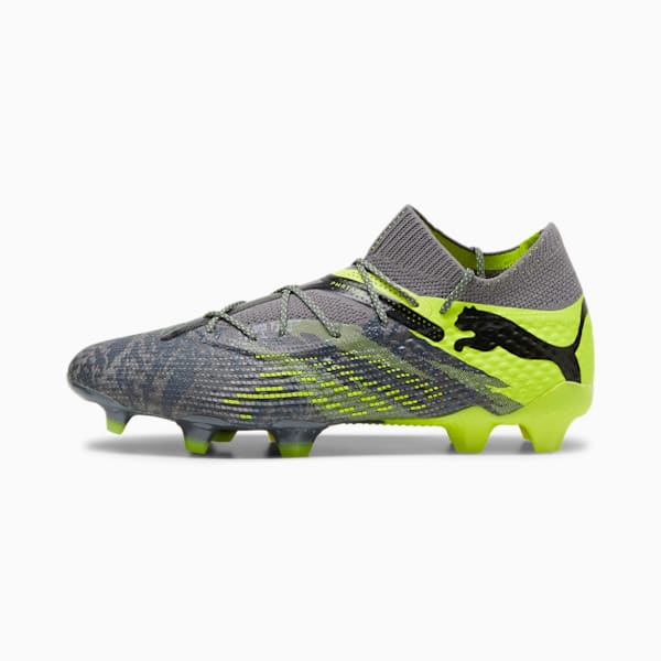 FUTURE 7 ULTIMATE RUSH FG/AG Men's Soccer Cleats, Strong Gray-Cool Dark Gray-Electric Lime, extralarge