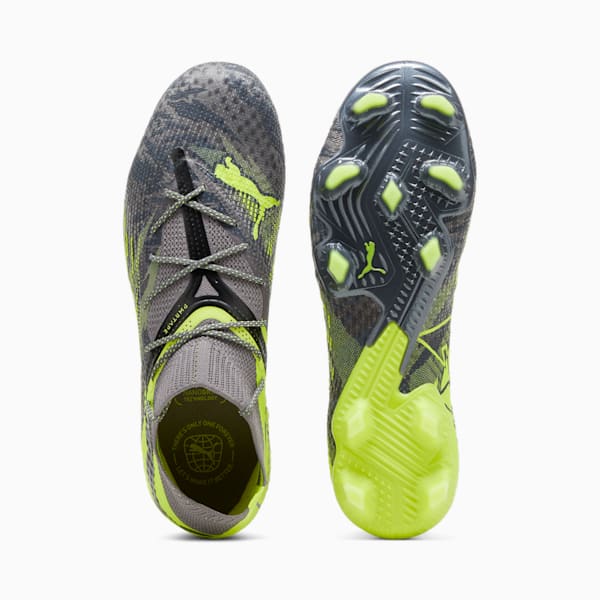 Tacos de futbol para hombre FUTURE 7 ULTIMATE FTR FG/AG, Strong Gray-Cool Dark Gray-Electric Lime, extralarge