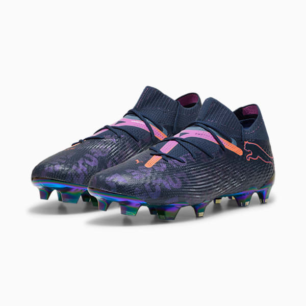 FUTURE 7 ULTIMATE FTR FG/AG Men's Soccer Cleats, Club Navy-Loveable-Cobalt Glaze-Matte Puma Gold, extralarge