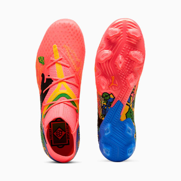 Tacos de futbol PUMA x NEYMAR JR FUTURE 7 ULTIMATE FG/AG, Sunset Glow-PUMA Black-Sun Stream-PUMA Green-Bluemazing, extralarge