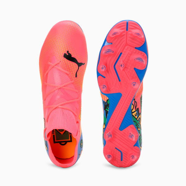 PUMA x NEYMAR JR FUTURE 7 MATCH FG/AG Men's Football Boots, Sunset Glow-PUMA Black-Sun Stream-PUMA Green-Bluemazing, extralarge-IND
