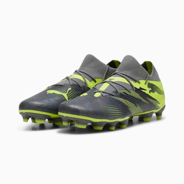 FUTURE 7 MATCH RUSH FG/AG Men's Football Boots, Strong Gray-Cool Dark Gray-Electric Lime, extralarge-AUS