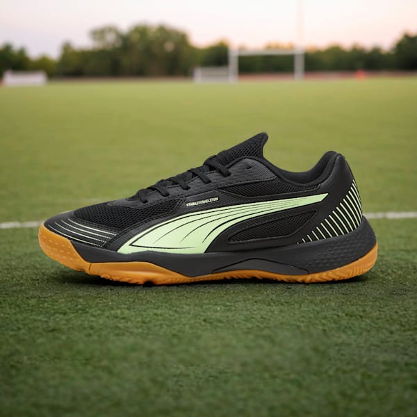 Solarflash III Indoor Sports Shoes, PUMA Black-Fizzy Apple, extralarge-IND