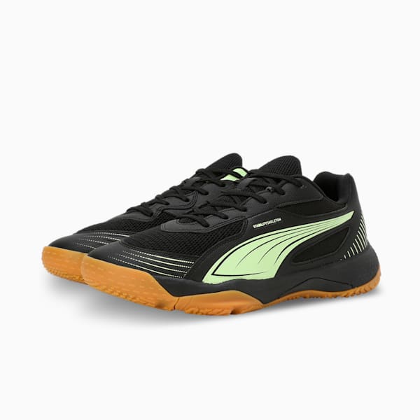 Solarflash III Indoor Sports Shoes, PUMA Black-Fizzy Apple, extralarge-IND