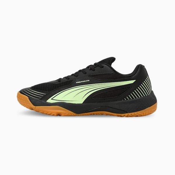 Solarflash III Indoor Sports Shoes, PUMA Black-Fizzy Apple, extralarge-IND