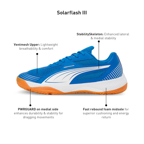 Solarflash III Indoor Sports Shoes, PUMA Team Royal-PUMA White, extralarge-IND
