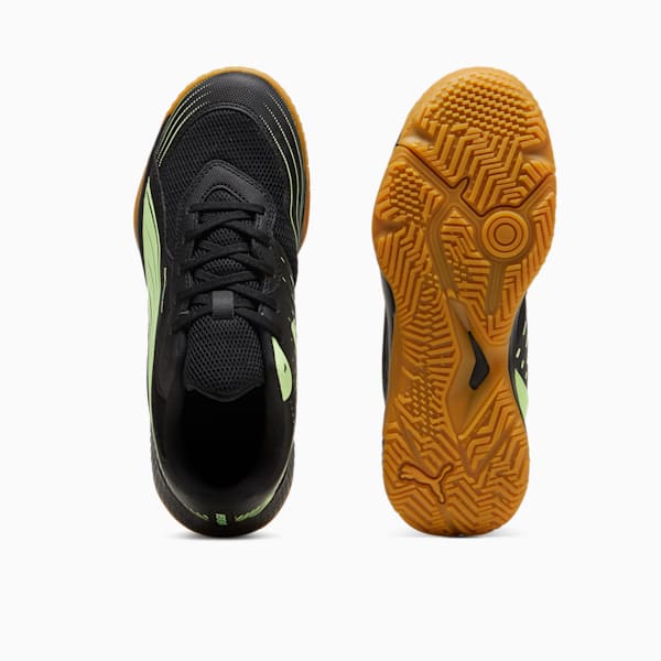 Solarflash III Kids' Court Shoes, PUMA Black-Fizzy Apple, extralarge