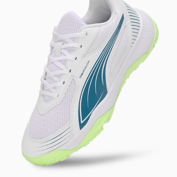 Solarflash III Youth Indoor Sports Shoes, PUMA White-Blue Horizon, extralarge-IND