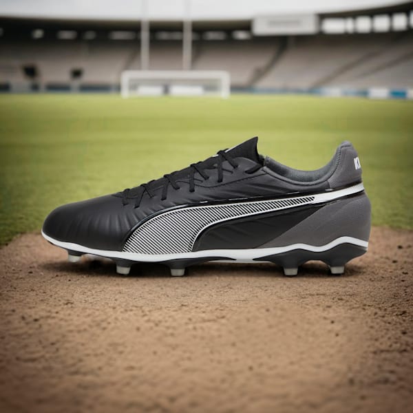 KING MATCH FG/AG Football Boots, PUMA Black-PUMA White-Cool Dark Gray, extralarge-IND