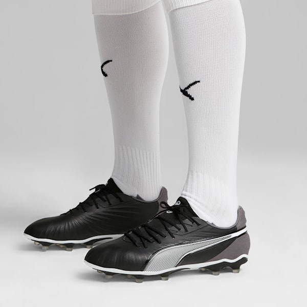 KING MATCH FG/AG Football Boots, PUMA Black-PUMA White-Cool Dark Gray, extralarge-IND
