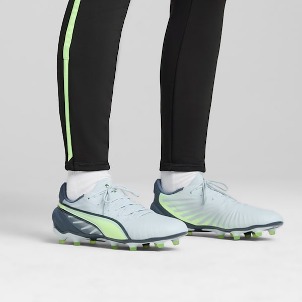 KING MATCH FG/AG Football Boots, Frosted Dew-Fizzy Apple-Gray Skies, extralarge-IND