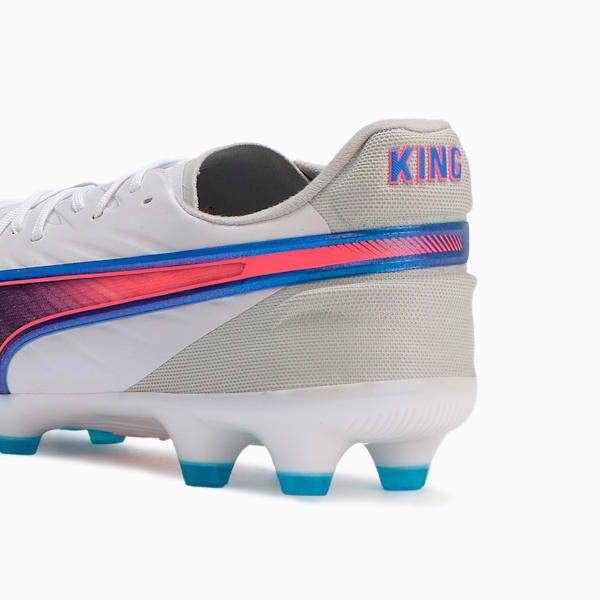 メンズ キング アルティメット HG サッカースパイク, PUMA White-Bluemazing-Flat Light Gray-Sunset Glow, extralarge-JPN