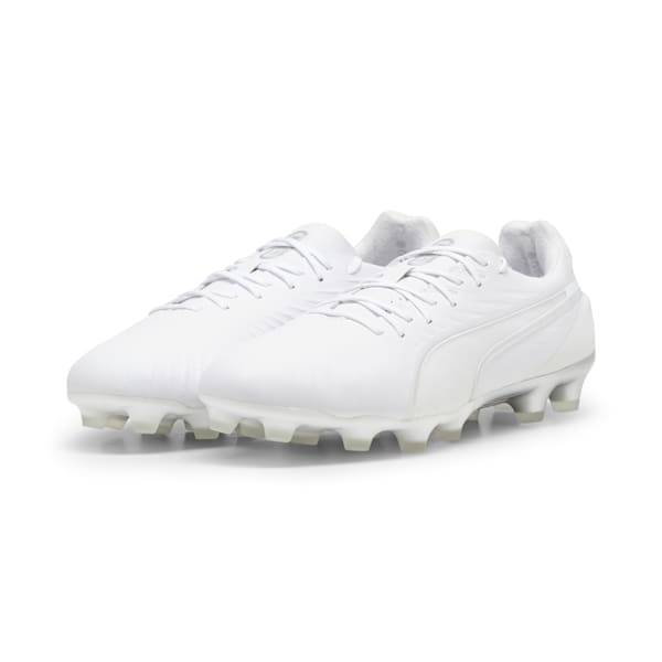 メンズ キング アルティメット HG サッカースパイク, PUMA White-PUMA Silver, extralarge-JPN