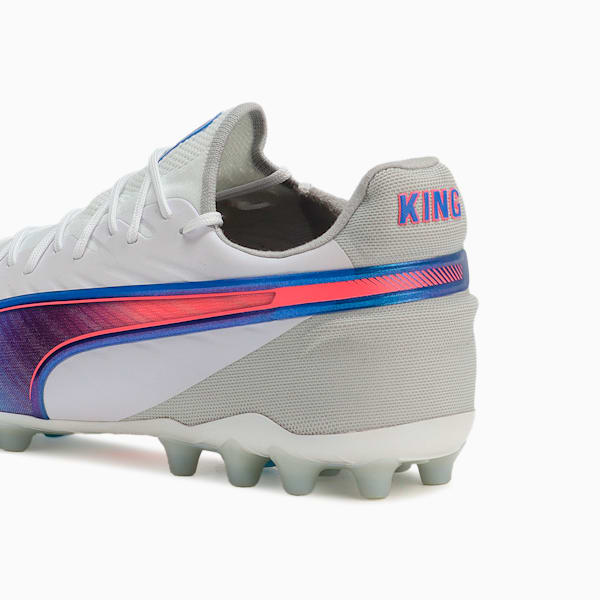 メンズ キング アルティメット MG サッカースパイク, PUMA White-Bluemazing-Flat Light Gray-Sunset Glow, extralarge-JPN