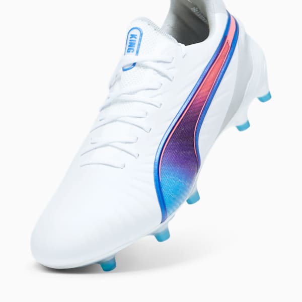 ウィメンズ キング アルティメット FG/AG サッカースパイク, PUMA White-Bluemazing-Flat Light Gray-Sunset Glow, extralarge-JPN