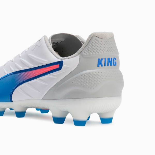 メンズ キング プロ HG サッカースパイク, PUMA White-Bluemazing-Flat Light Gray, extralarge-JPN