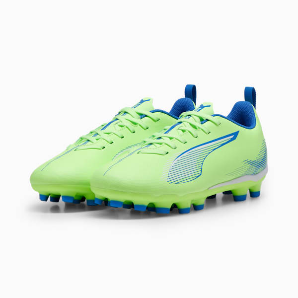 キッズ ウルトラ 5 プレイ HG + ミッド サッカースパイク 20-24.5cm, Fizzy Apple-PUMA White-Bluemazing, extralarge-JPN