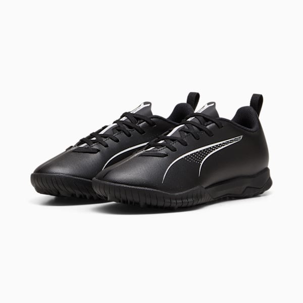 Tacos de fútbol ULTRA 5 PLAY TT juvenil, PUMA Black-PUMA White, extralarge