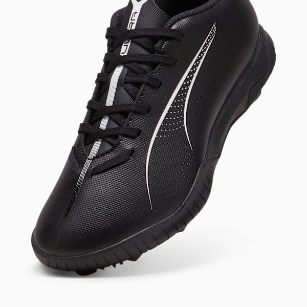 ULTRA 5 PLAY Turf Trainer Kids' Soccer Cleats, PUMA Black-PUMA White, extralarge