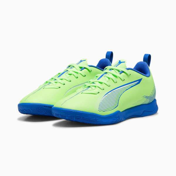 ULTRA 5 PLAY IT Youth Indoor Court Shoes, Fizzy Apple-PUMA White-Bluemazing, extralarge-IND