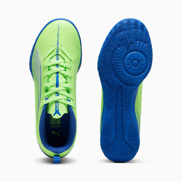 ULTRA 5 PLAY IT Youth Indoor Court Shoes, Fizzy Apple-PUMA White-Bluemazing, extralarge-IND