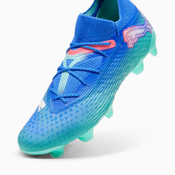 Chaussures de soccer à crampons pour terrain dur/terrain artificiel FUTURE 7 ULTIMATE Homme, Bluemazing-PUMA White-Electric Peppermint, extralarge