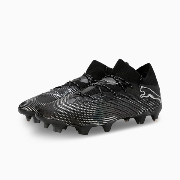 FUTURE 7 ULTIMATE FG/AG Unisex Football Boots, PUMA Black-Puma Silver, extralarge-IND